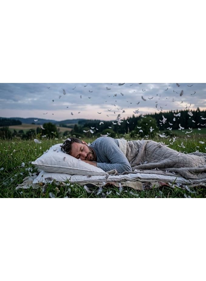 Luxury Feather Alternative Bed Pillow, 50x70cm, White, Hypoallergenic - Image 4