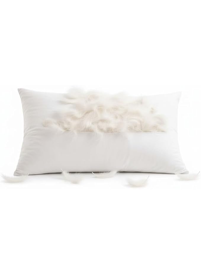 Luxury Feather Alternative Bed Pillow, 50x70cm, White, Hypoallergenic - Image 1