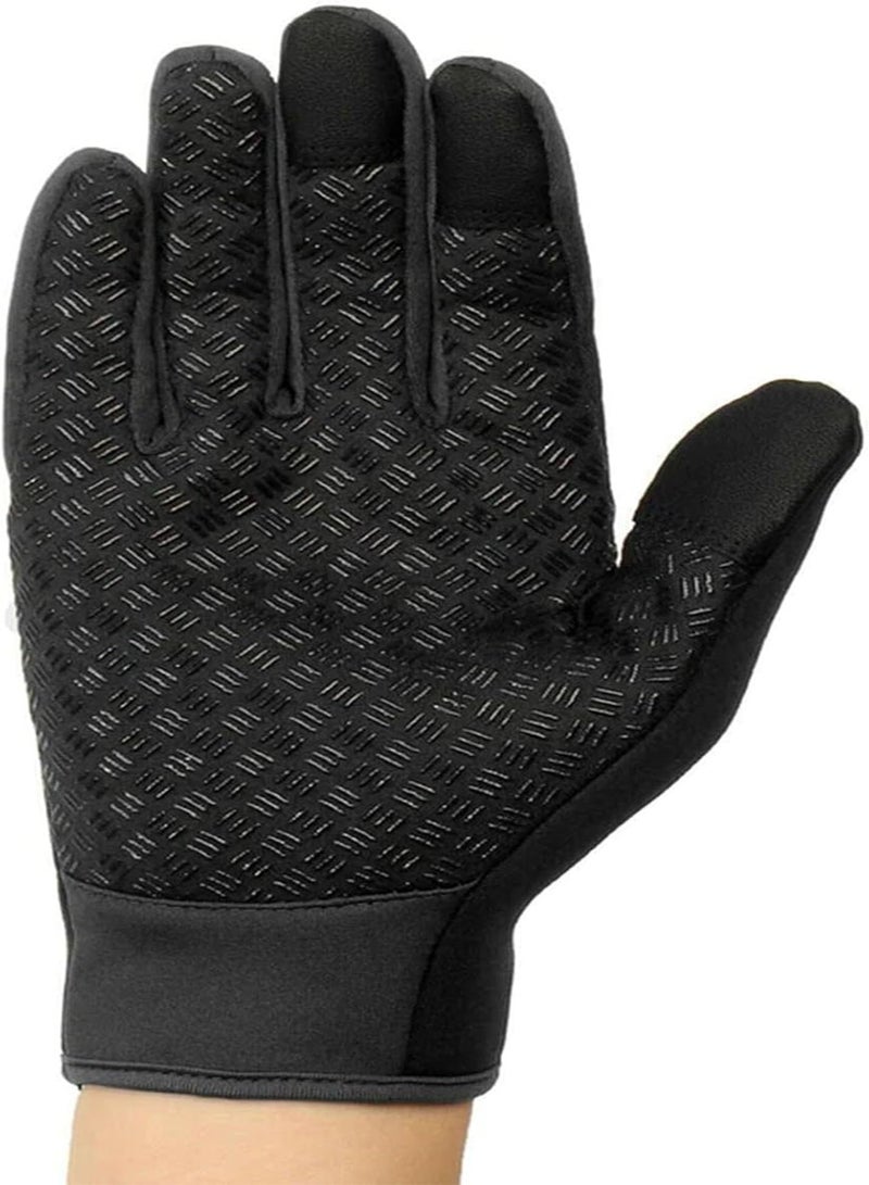 GGOOT Winter Gloves Men Thermal Gloves, Thermal Gloves, Women Anti-Slip Touch Screen Gloves for Running Walking Hiking Skiing Biking Sporting Black with Reflective Stripe - Image 5