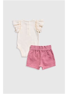 mothercare Cord Shorts, Bodysuit and Tights Set  - Image 2