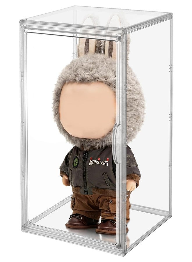WAKCCIL Display Case Compatible with Labubu 15.75 inch Height POP MART Doll , Acrylic Clear Dustproof Shelf Box with Magnetic Door, Stackable Storage Cabinet for Plush Dolls Showcase - Image 1