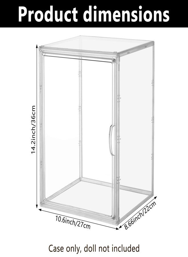 WAKCCIL Display Case Compatible with Labubu 15.75 inch Height POP MART Doll , Acrylic Clear Dustproof Shelf Box with Magnetic Door, Stackable Storage Cabinet for Plush Dolls Showcase - Image 2
