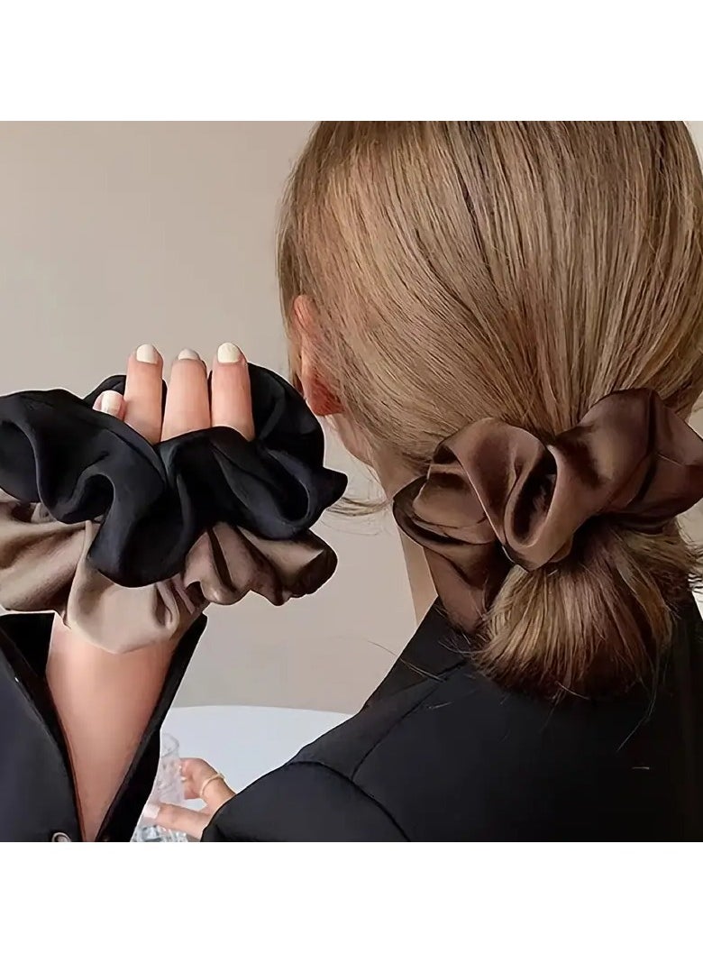 Ucanbe - 3pcs Satin Hair Scrunchies Simple Style Hair Ties Soft Hair Rope For Sleep Ponytail Holders Hair Accessories For Women Female - Image 1