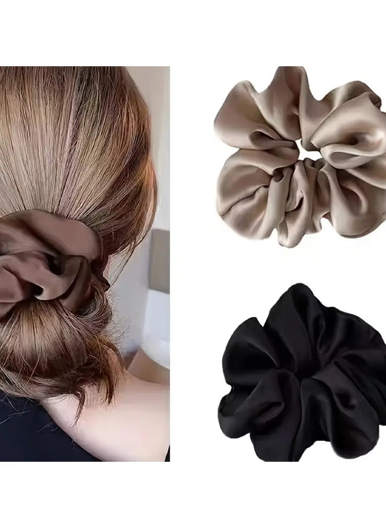 Ucanbe - 3pcs Satin Hair Scrunchies Simple Style Hair Ties Soft Hair Rope For Sleep Ponytail Holders Hair Accessories For Women Female - Image 1
