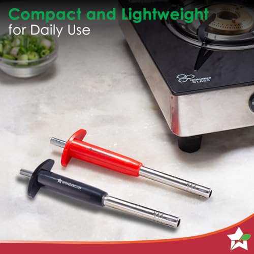 Wonderchef Premium Kitchen Gas Igniter/Lighter 2 Pcs, Stainless-Steel, Use on Gas Stove at Home & Restaurant, Unbreakable, Easy Grip, Long-Lasting, Rust-Proof, Regular Size, 1 Yr Warranty - Image 4
