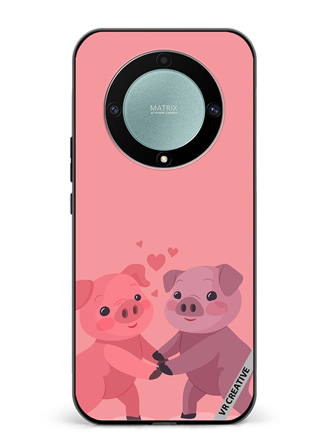 VR CREATIVE Protective Case Cover For Honor X9b Love Pig Design Multicolour - Image 1