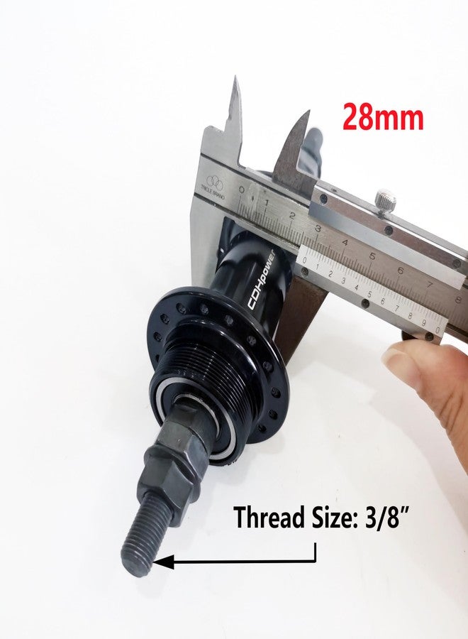 DONSP1986 Bicycle Rear Hub 32 Hole, Double Thread,135mm Width, Aluminum Alloy Bike Hub Bicycle Wheel Part (Black, 32H) - Image 3