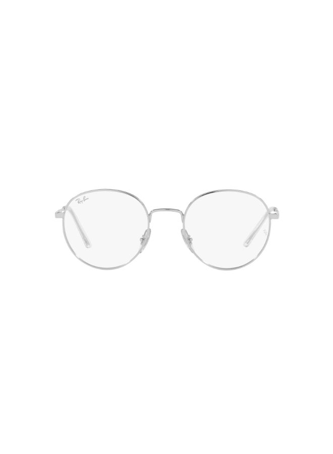 Ray-Ban Unisex Unisex Round Shape Plastic Eyeglass Frames 2501 - Lens Size: 48 Mm - Silver - Image 1