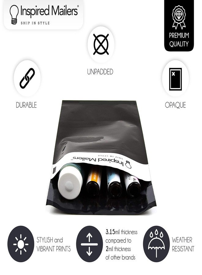 Inspired Mailers - Poly Mailers 6x9-100 Pack - Black Poly Mailers - Small Shipping Bags - 6x9 Polymailers - 6x9 Poly Mailer Bags - Black Shipping Envelopes - Image 2