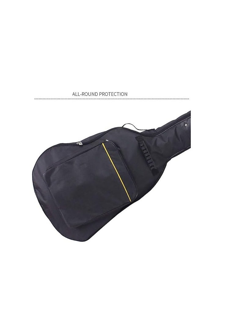 Generic Black Full Size Padded Protective Classical Acoustic Guitar Back Bag Carry CASE Dual Adjustable Shoulder Strap Giutar CASE GIG Bag with Back Hanger  - Image 3