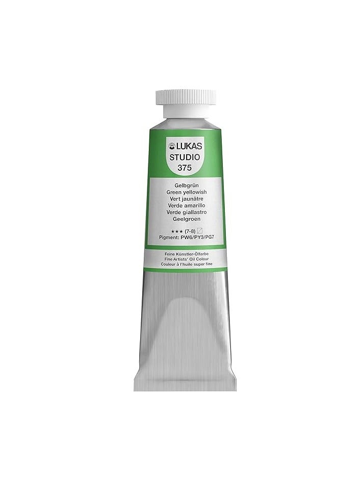 Lukas Studio Oil 37ml Premium Quality Oil Paint Yellow Green - Image 1