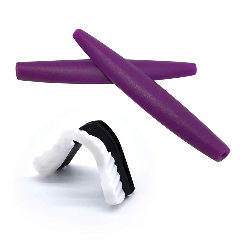 Generic HKUCO Purple Replacement Silicone Leg and White Nose Pads For Oakley M Frame Series Earsocks Rubber Kit  - Image 1