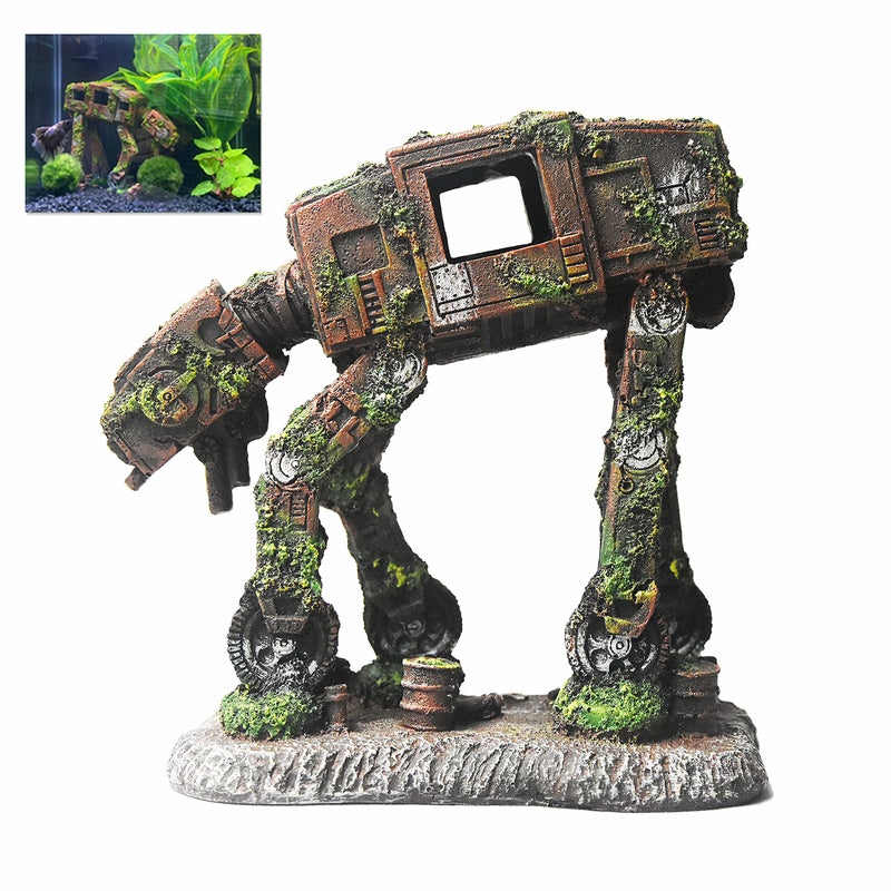 fazhongfa Fish Tank Decorations Star Wars Aquarium Accessories Small to Large Fish Tank Resin Decor for Betta Goldfish Hideouts Cave Hide Ornament Backgrounds (at-Large) - Image 1