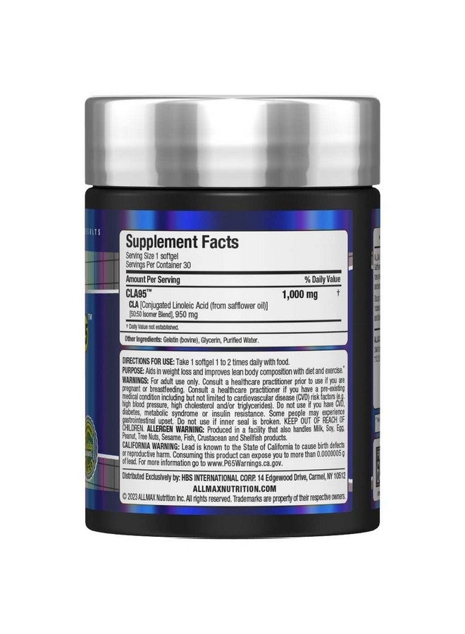 AllMax Nutrition أولماكس للتغذية - CLA (95% حمض اللينوليك المترافق) - 30 كبسولة لينة - Image 2