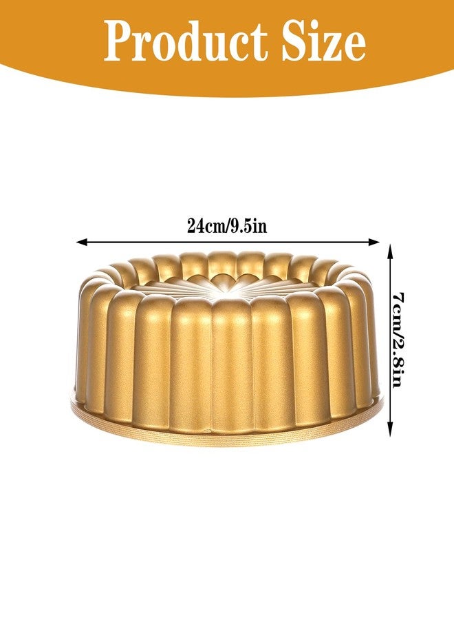 JOUTYFOR 9.5 Inch Charlotte Cake Pan, Reusable Mold Fluted Cake Pan, Nonstick Aluminium Cake Mold with Flower Shape for Cheese Cake, Chocolate Cake, Strawberry Shortcake, Brownie Tart Pie - Image 2