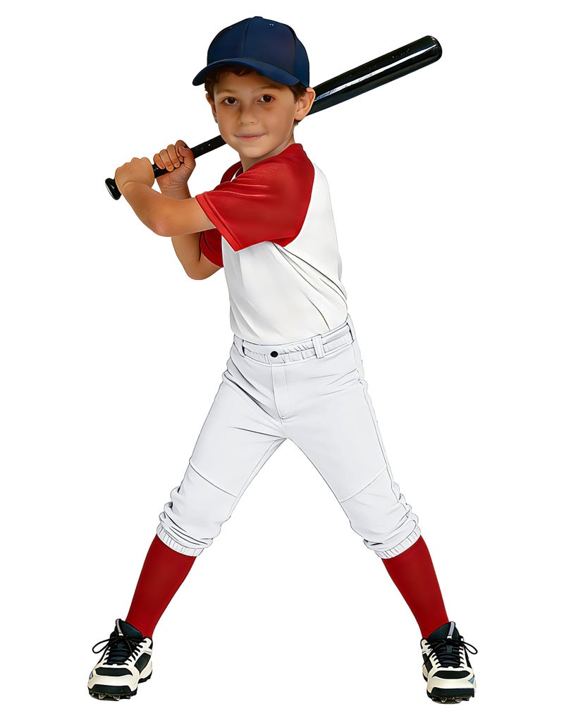 MIVEI 2T/3T/4T/5T-16Y Toddler Youth Boys Baseball Pants - Kids Gilrs Tee Ball Softball Football Pants with Belt Loop UPF50+ - Image 1