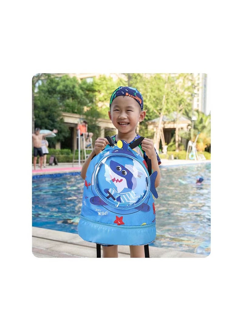 Generic 1-Piece Dry Wet Separation Fitness Bag,Waterproof Beach Swimming Bag Storage Backpack,Sports Equipment Swimming Bag,School Dry and Wet Separated Backpack with Storage Layer for Special Items and Glass  - Image 1