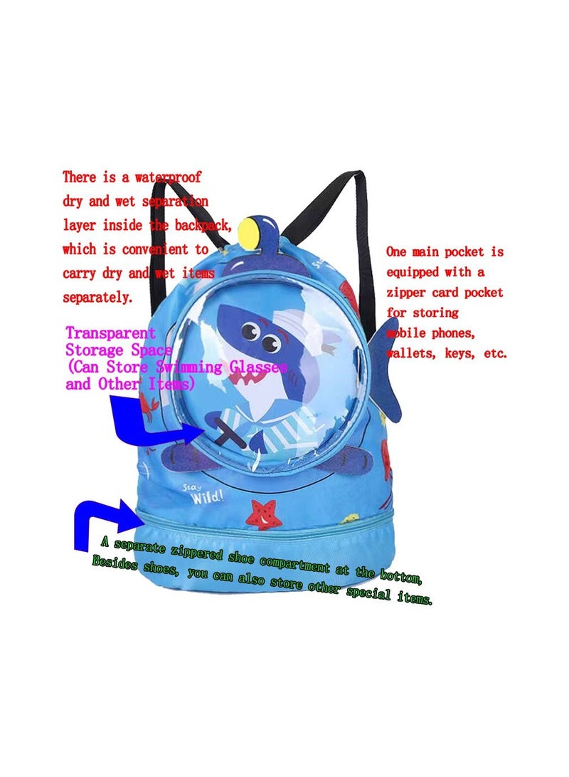 Generic 1-Piece Dry Wet Separation Fitness Bag,Waterproof Beach Swimming Bag Storage Backpack,Sports Equipment Swimming Bag,School Dry and Wet Separated Backpack with Storage Layer for Special Items and Glass  - Image 2