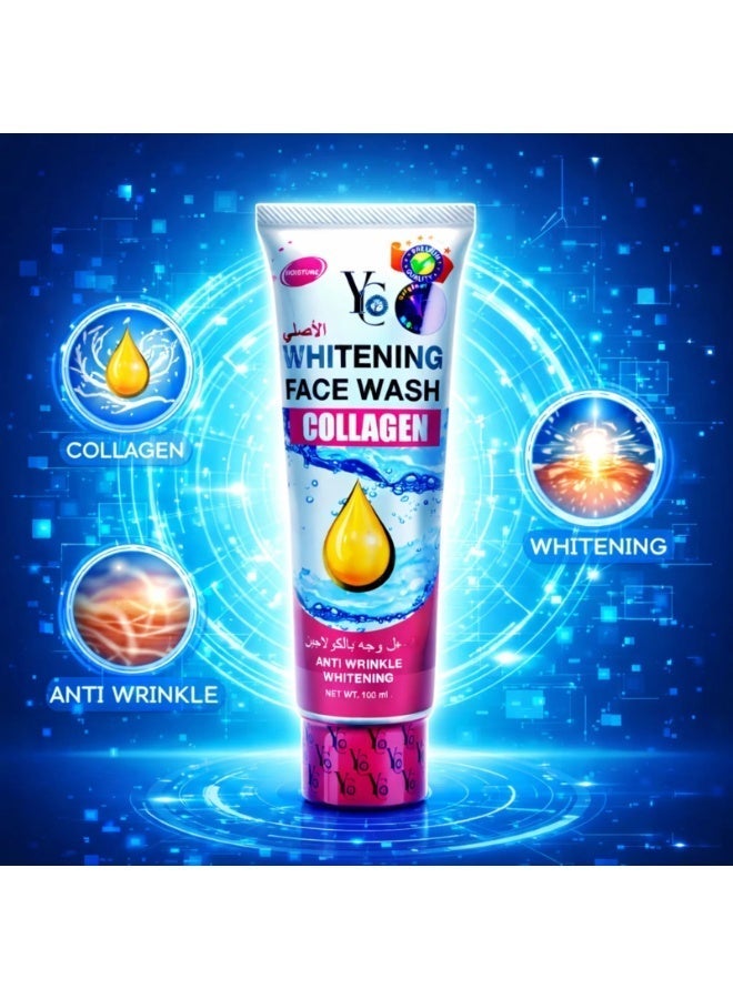 YC Whitening Face Wash with Collagen, 100 ml - Image 3
