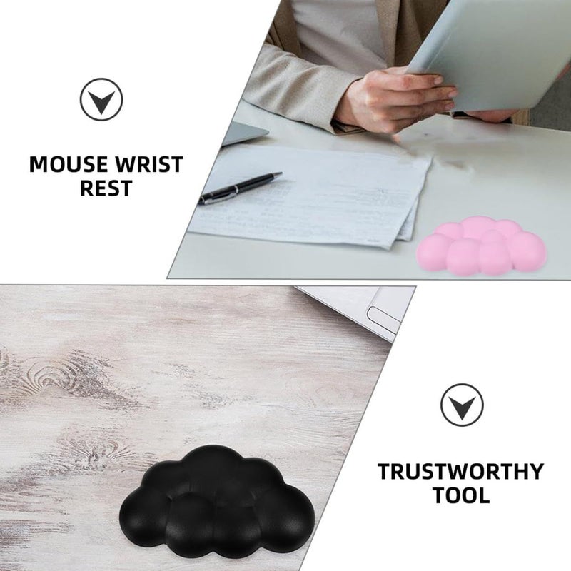 2pcs Cloud Shape Non Slip Keyboard Wrist Rest Pads Office Desk Support For Laptop Typing Comfort - Image 4