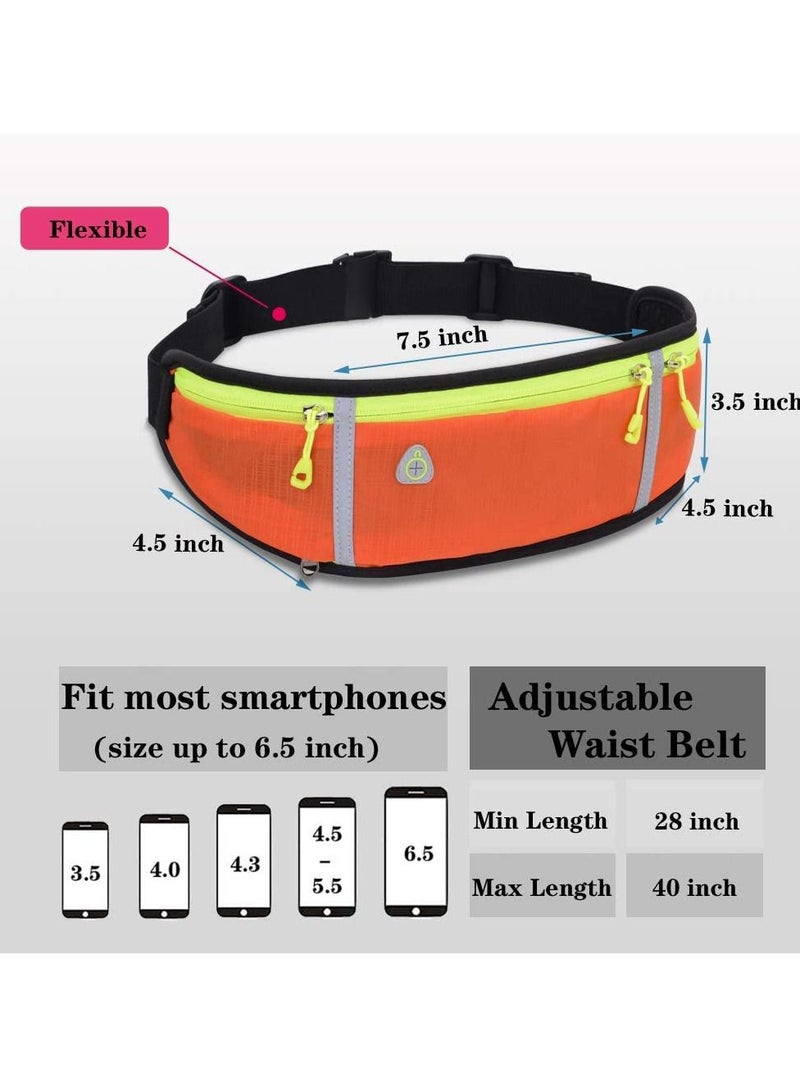 SYOSI Waist Phone Bag Waterproof Running Belt Lightweight Pack with Adjustable Elastic Strap 
