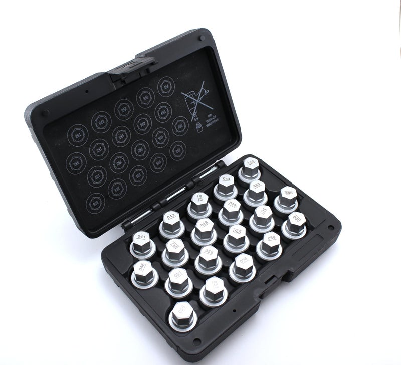 TEMO 20 pc Wheel Lock Lugnut Anti-Theft Screw Lug Nut Removal Key Socket Set for BMW - Image 2