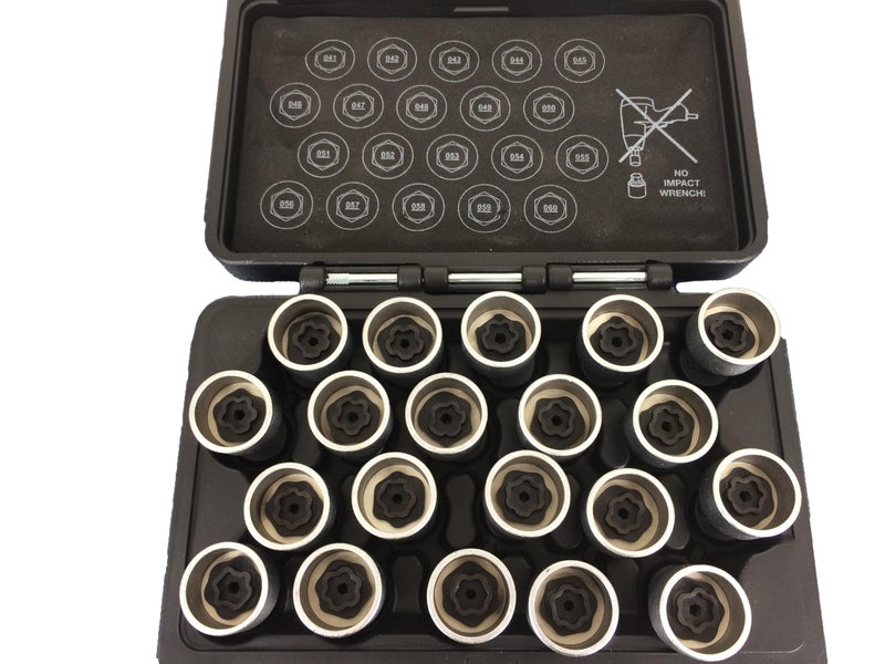 TEMO 20 pc Wheel Lock Lugnut Anti-Theft Screw Lug Nut Removal Key Socket Set for BMW - Image 3
