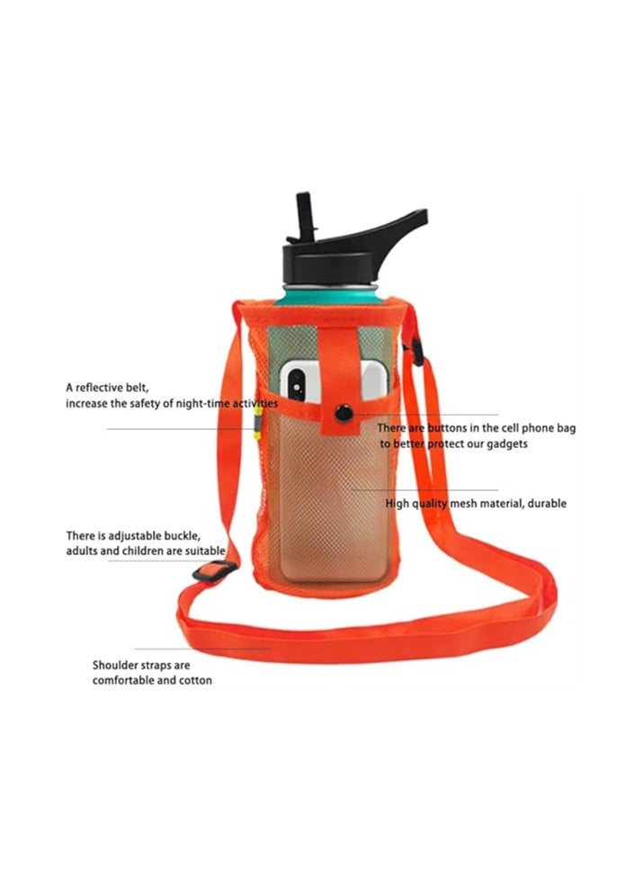 Bukela Portable Bottle Bag, 3 Pack Water Bottle Holder, Water Bottle Carrier Bag with Adjustable Shoulder Strap Water Bottle Sleeve for Sport Hiking Camping Outdoor Walking Hiking Running  - Image 5