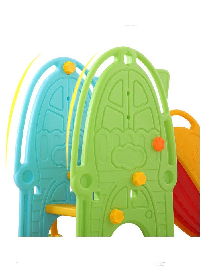 فول جوي مجموعة زحليقة وأرجوحة مع حلقة كرة سلة وموسيقي 4*1 للأطفال،مجموعة ملعب داخلي وخارجي للأطفال الصغار،مجموعة ألعاب متسلقة للأطفال - Image 4