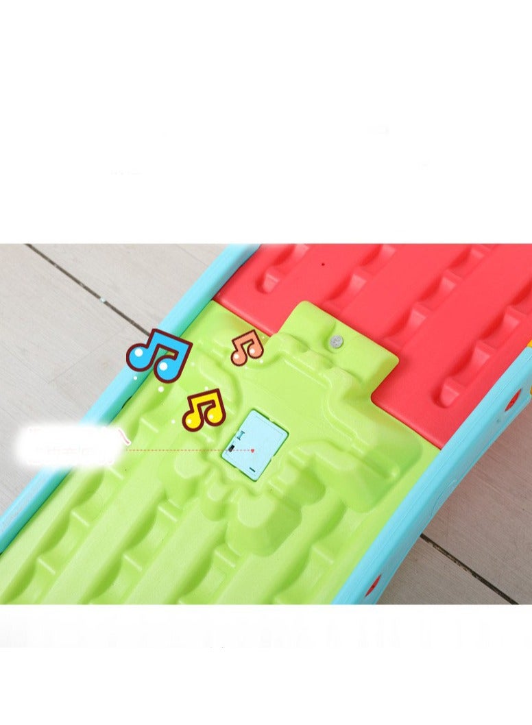 فول جوي مجموعة زحليقة وأرجوحة مع حلقة كرة سلة وموسيقي 4*1 للأطفال،مجموعة ملعب داخلي وخارجي للأطفال الصغار،مجموعة ألعاب متسلقة للأطفال - Image 5