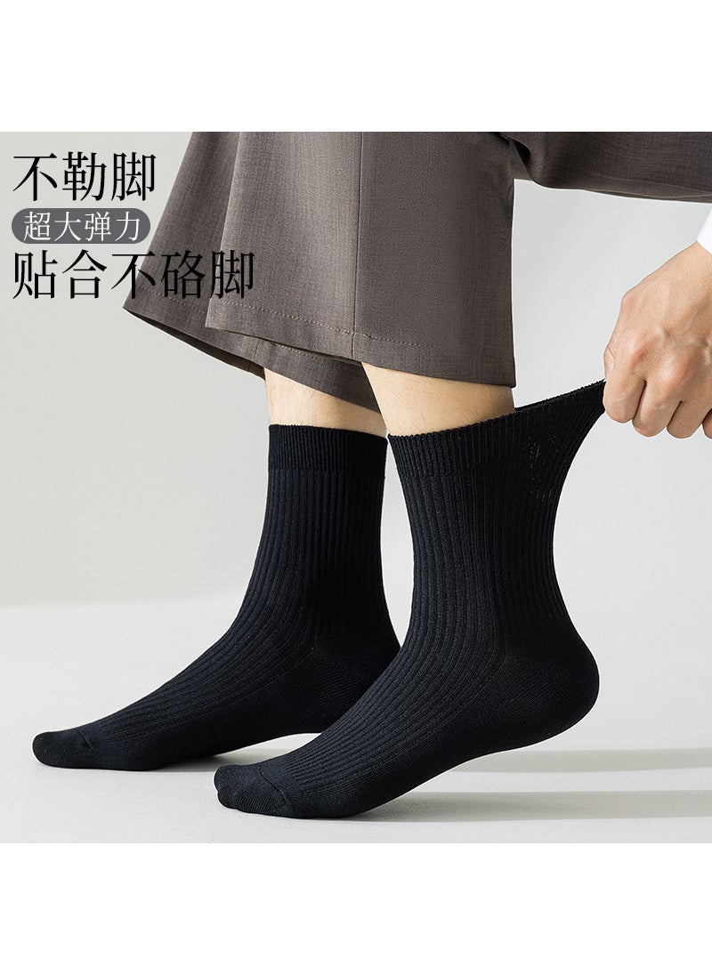 Generic - Cotton Business Socks Mens Breathable Mid-Calf Black - Image 1