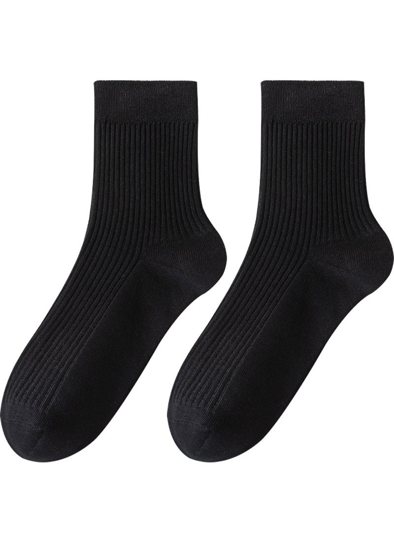 Generic - Cotton Business Socks Mens Breathable Mid-Calf Black - Image 1