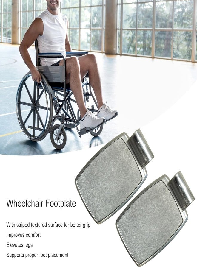 eOnekart Premium Imported Universal Wheelchair Footrest - Replacement Adjustable Aluminium Footplate | Easy Install Enhance Comfort & Mobility Support (Pack of 2) - Image 2