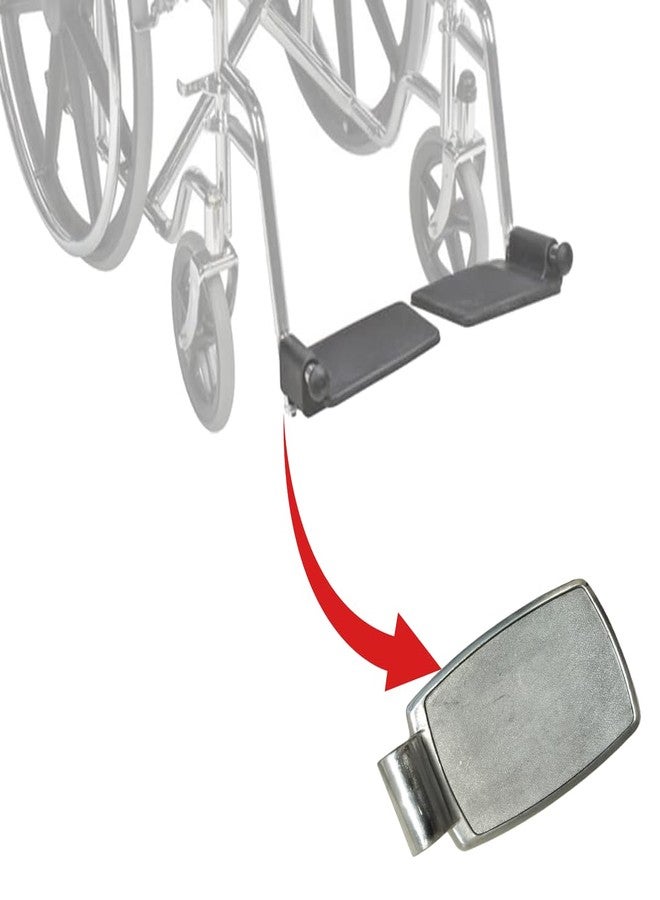 eOnekart Premium Imported Universal Wheelchair Footrest - Replacement Adjustable Aluminium Footplate | Easy Install Enhance Comfort & Mobility Support (Pack of 2) - Image 5