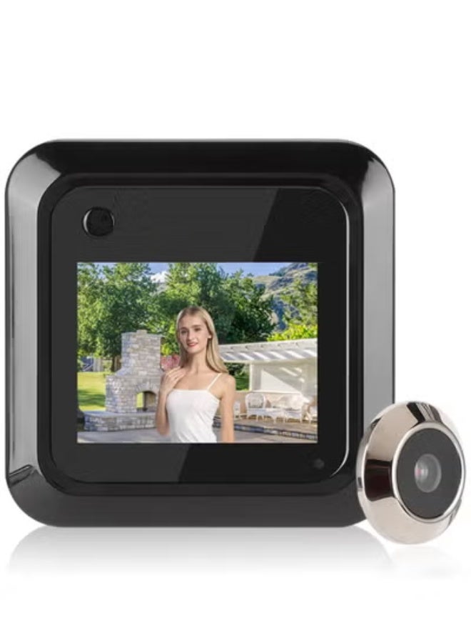 ارواق عارض الباب الرقمي، عارض الباب الذكي 2.4 بوصة - شاشة TFT LCD، تسجيل صور الكاميرا 0.3 ميجابكسل، عارض ثقب الباب بزاوية واسعة 95 درجة، لسمك لوحة الباب 35-110 مم - Image 1