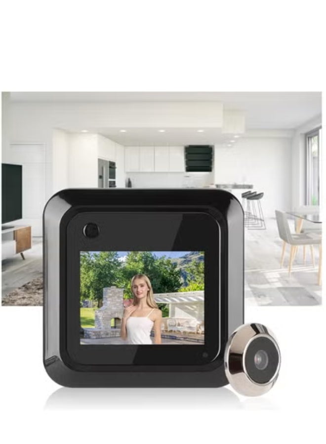 ارواق عارض الباب الرقمي، عارض الباب الذكي 2.4 بوصة - شاشة TFT LCD، تسجيل صور الكاميرا 0.3 ميجابكسل، عارض ثقب الباب بزاوية واسعة 95 درجة، لسمك لوحة الباب 35-110 مم - Image 5