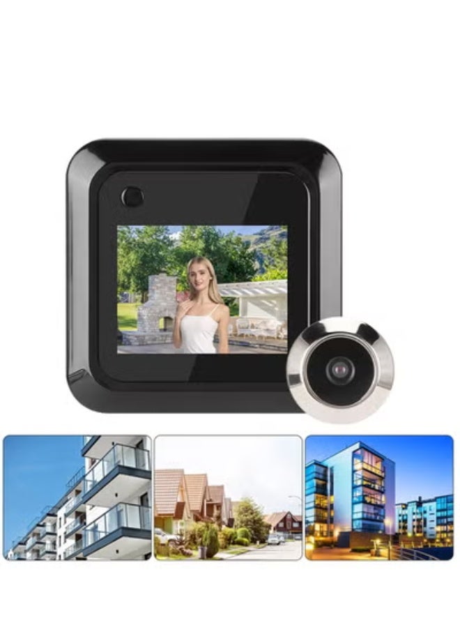 ارواق عارض الباب الرقمي، عارض الباب الذكي 2.4 بوصة - شاشة TFT LCD، تسجيل صور الكاميرا 0.3 ميجابكسل، عارض ثقب الباب بزاوية واسعة 95 درجة، لسمك لوحة الباب 35-110 مم - Image 3