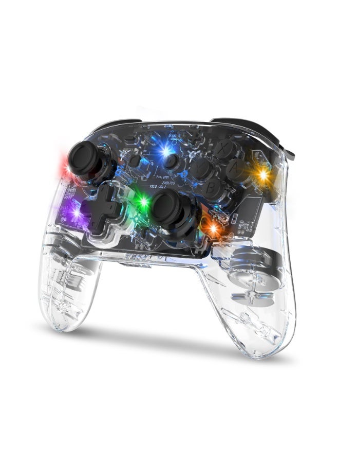 IINE Wireless Switch Pro Controller, Pro Controller Compatible with Switch/OLED/LITE, Gamepad Switch Remote with RGB Light/Programmable/Vibration/Gyro Axis/Adjustable Turbo/Wake Up - Image 1