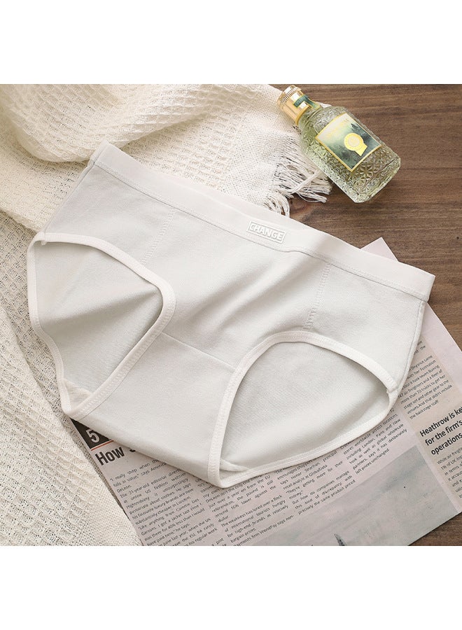 Cloud Soft Cotton Underwear Women's Mid-waist Class A Pure Cotton Class A Antibacterial Crotch Breathable Skin-friendly Comfortable Briefs For Girls And Students
