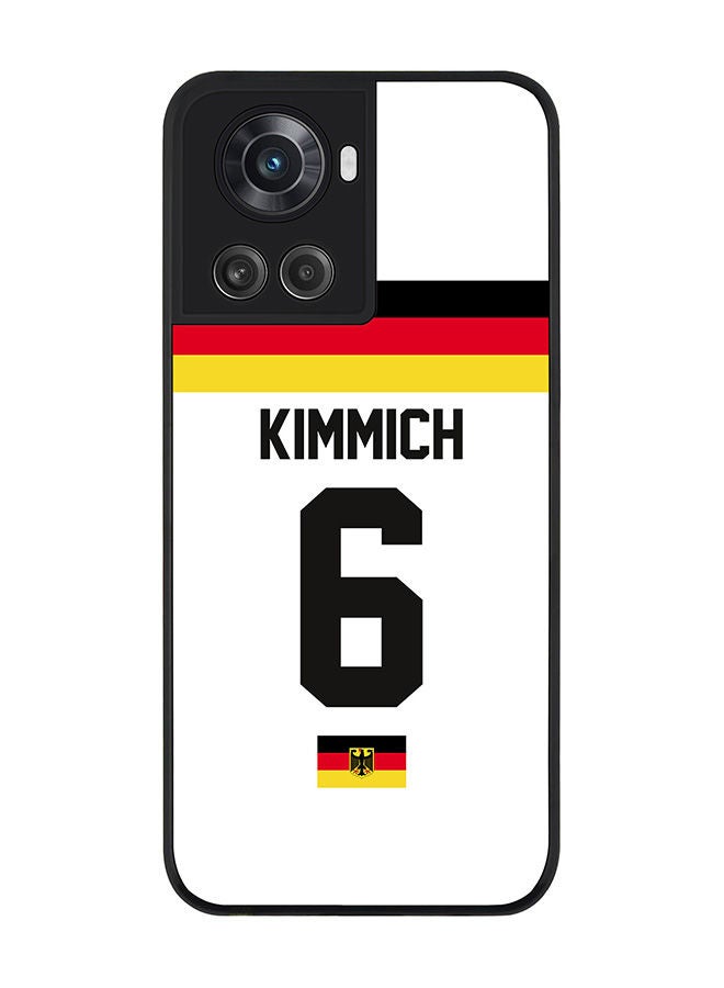Stylizedd Rugged Black edge case for OnePlus 10R 5G/OnePlus Ace 5G Slim fit Soft Case Flexible Rubber Edges Anti Drop TPU Gel Thin Cover - Football Team - Germany Player Name - Kimmich - Image 1