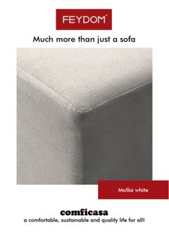 COMFICASA FEYDOM BonBon S: Convertible Sofa Bed - Mollia White  - Image 2