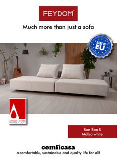 COMFICASA FEYDOM BonBon S: Convertible Sofa Bed - Mollia White  - Image 5