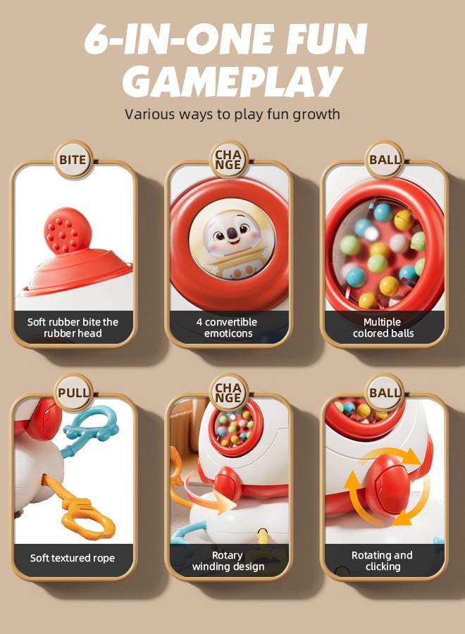Soft Touch Montessori Sensory Toys Learning Educational Toddler Toys Silicone Pull String Toy for Toddlers Baby Dining Chair Toys Suction Cup Rotating Toy for Boys Girls Gift  - Image 4