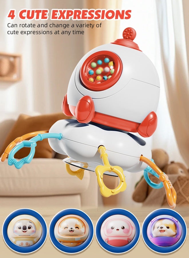 Soft Touch Montessori Sensory Toys Learning Educational Toddler Toys Silicone Pull String Toy for Toddlers Baby Dining Chair Toys Suction Cup Rotating Toy for Boys Girls Gift  - Image 5
