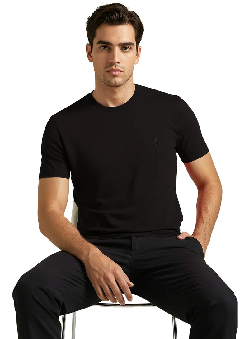 فرنش كونكشن French Connection Men's Pack of 3 Crew Neck T-Shirts – Grey, Black & White