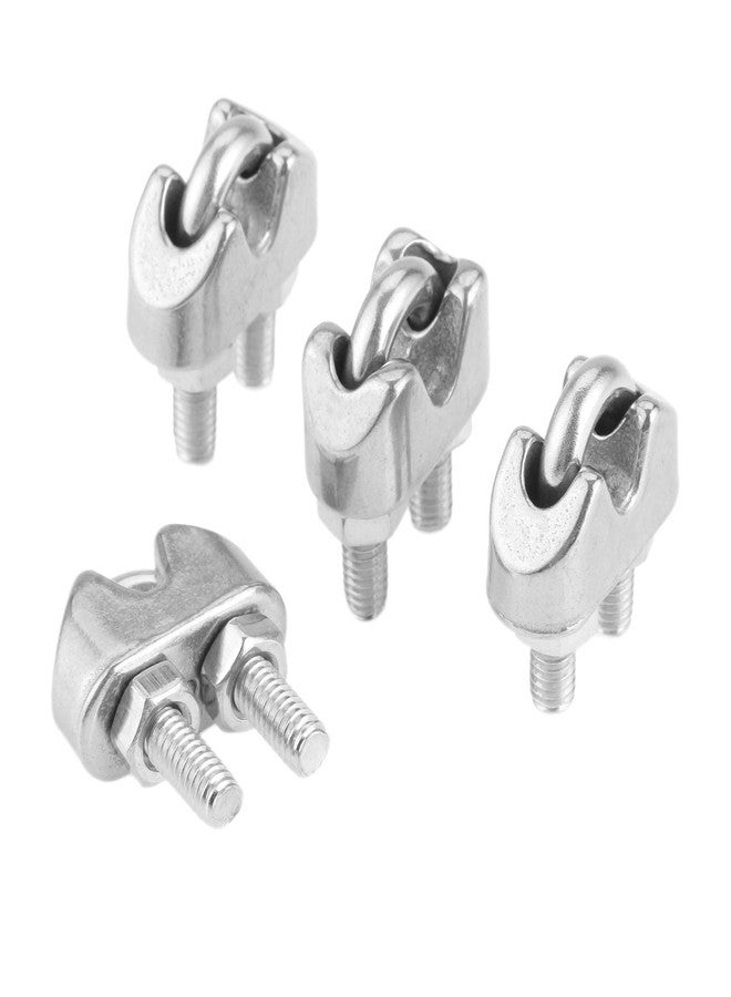 Yetaha 316 3mm 4 Pcs Simplex Duplex Egg Shape U Bolt Steel Wire Grip Grips Clamp Clips Rope Cable - Image 1