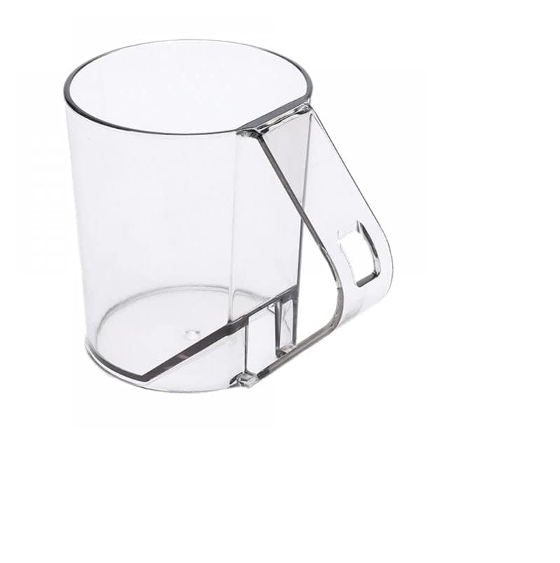 BIRZAR Brush Holder Cup Mouthwash Cup with Handle Durable Couples Brushing Cup Plastic Transparent Tooth MugMulticolor - Image 1