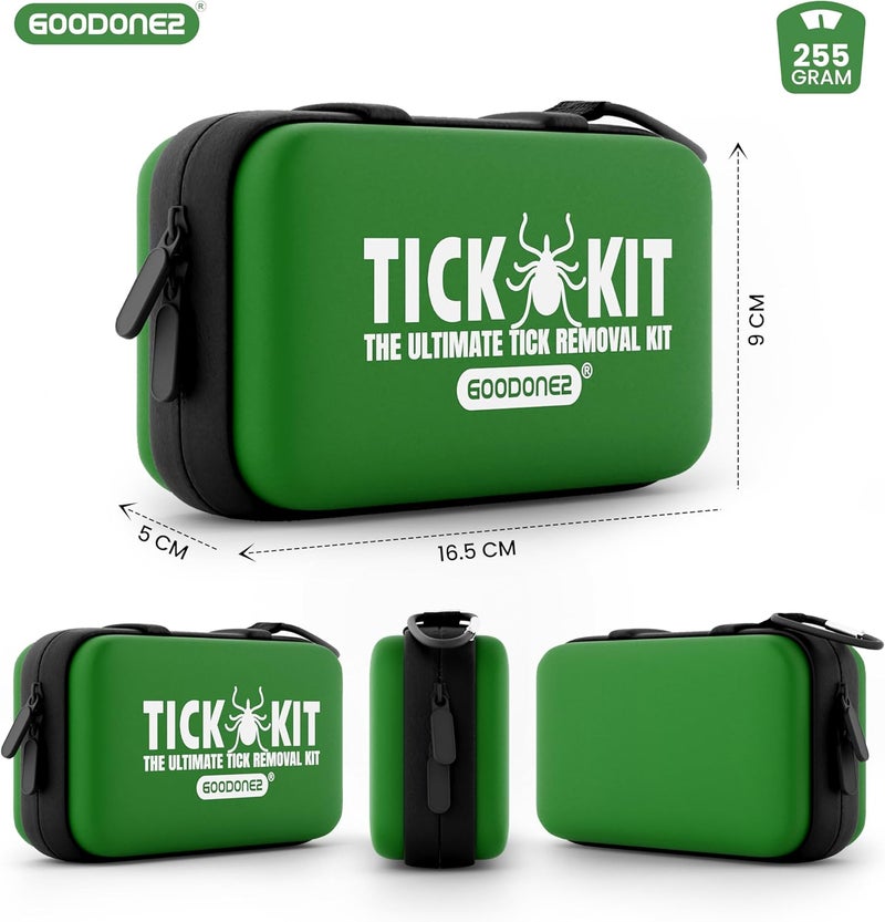 GOODONE2 First aid kit for pets, Tick Remover Tool Kit For Humans, Cats, Dogs and Pets, Lyme Prevention Fine Tooth Floating Hair Grooming Combs Double Sided Easy to Carry 45 Pcs - Image 3