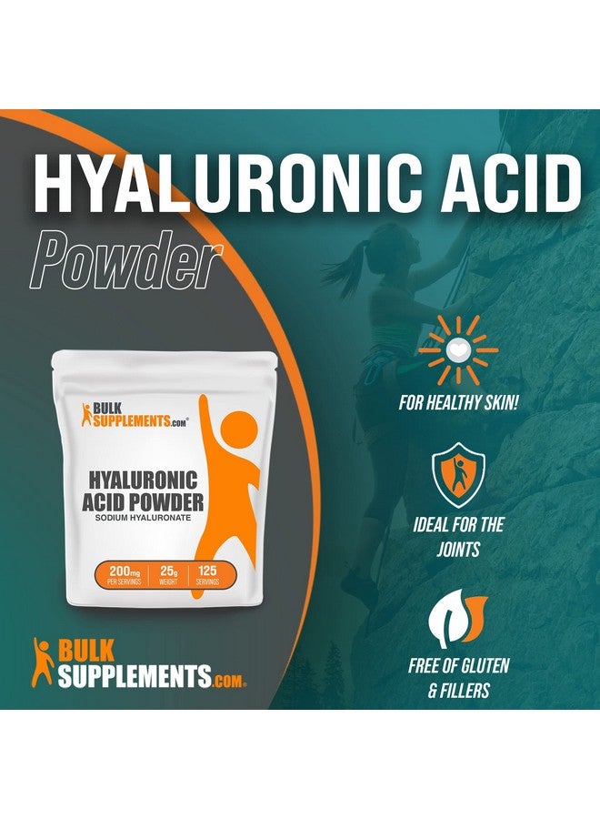 BulkSupplements Com Hyaluronic Acid Powder Hyaluronic Acid Supplements Hyaluronic Acid 200Mg Hyaluronic Acid Food Grade 200Mg Of Pure Hyaluronic Acid Per Serving 25 Grams 088 Oz - Image 3