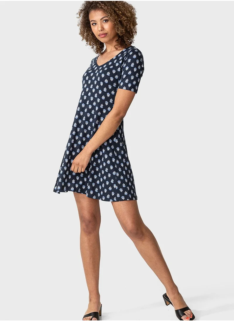 INDISKA Printed Skater Dress